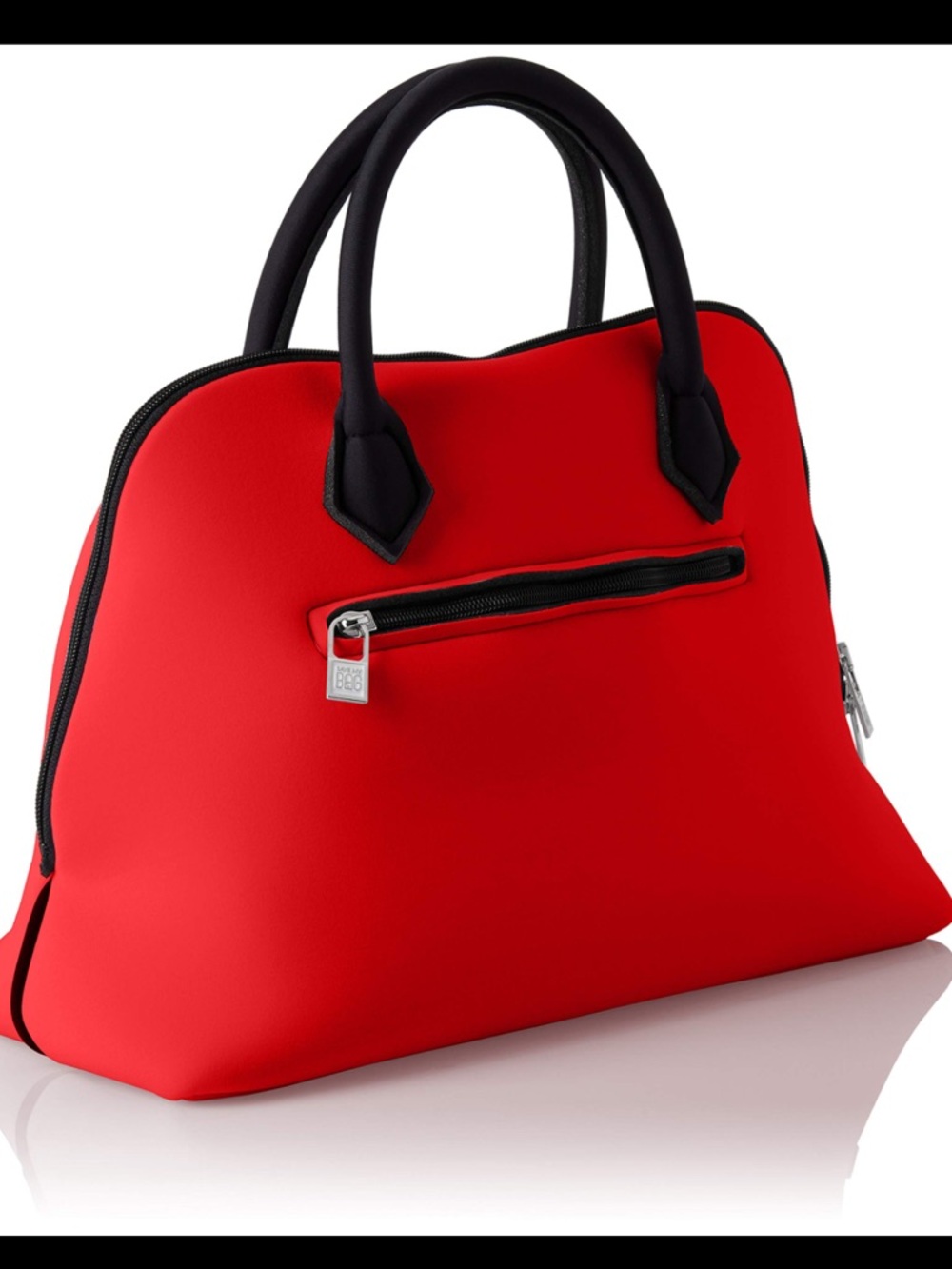 Save my Bag Classic Red Vegan Neoprene Bag with Black Trim